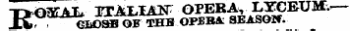 R OSEAU TimJULK OPERAv LYXJEUM.— , CLOSE OF THH OPEB& SEASON.