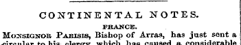 CONTINENTAL NOTES. FBANCE. Mcxnsignor Pa...