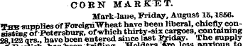 COEN MAROT. Mark-lane, Friday, August 15...