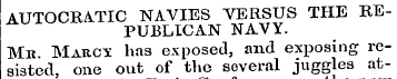 AUTOCRATIC NAVIES VERSUS THE REPUBLICAN ...