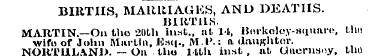 BIRTHS, AIAUKIAGKS, AND DEATHS. BIRTHS. ...