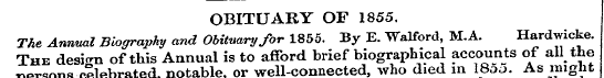OBITUARY OF 1855. The Annual Biography a...