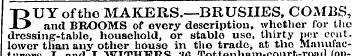 BUY of the MAILERS.—BRUSHES, COMBS, and ...