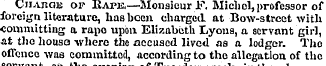 CiiAitaE of Rape, —Monsieur F. Michel, p...