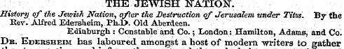 THE JEWISH STATION. History of the Jewis...