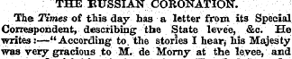 THE EFSSIAN CORONATION. The Times of thi...