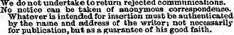 We do not undertake lo return rejected c...