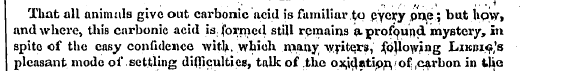 That all animals give out carbonic acid ...