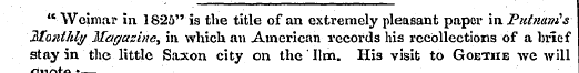 "Weimar in 1825" is the title of an extr...
