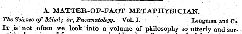 A MATTER-OF-FACT METAPHYSICIAN. The Scie...