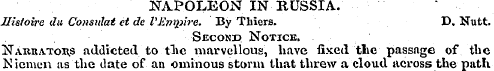 NAPOLEON IN RUSSIA. " Histoire da Coiisu...