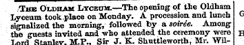 The Oldham Lyceum.—The opening of the Ol...