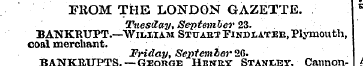 e FROM THE LONDON GAZETTE. l Tuesday, Se...