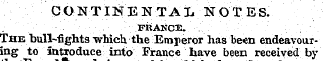 CONTINENTAL NOTES. ¦ ¦ ¦ ¦¦ . ¦ ¦' ; FRA...