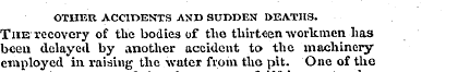 OTHER. ACCIDENTS AND SUDDEN DEATHS. The ...