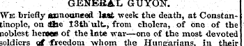GENERAL GUYON. "We briefly announced las...