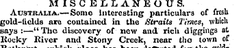 MISCELLANEOUS. Australia.—Some interesti...