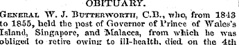 OBITUARY. General AV. J. BuTTEnwoitTH, C...
