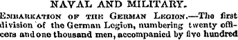 NAVAL AND MILITARY. Emhaukation op thk G...