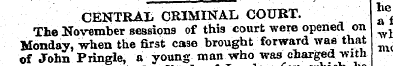CENTRAL CRIMINAL COURT. J* The November ...
