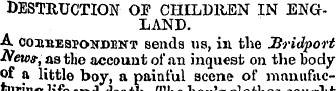 DESTRUCTION OF CHILDREN IN ENGLAND. A co...