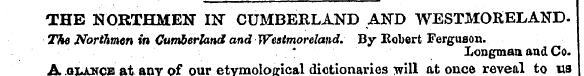 THE NORTHMEN IN CUMBERLAND AND WESTMOREL...