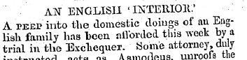 . , AN ENGLISH ' INTEllIOli:'- A peep in...