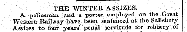 THE WINTEK ASSIZES. . A policeman and a ...