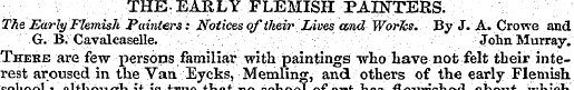 THE: EARLY FLEMISH PAINTERS. The Early F...