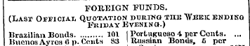 FOREIGN FUNDS. (Last Official Quotation ...
