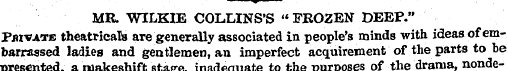 . w MR. WILKIE COLLINS'S "FROZEN DEEP." ...