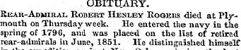 OBITUARY. Rear-Admiral Robert Henley Rog...