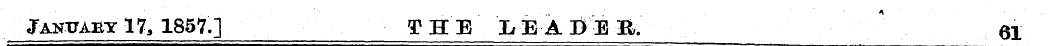January 17, 1857.] THE LDA BE R. ' 61