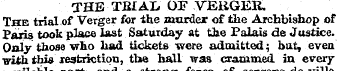 THE TBIAL OJ? VERGER. The trial of Verge...