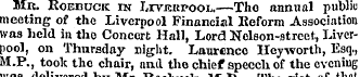Mr. Roebuck in Liverpool.—Tho annual pub...