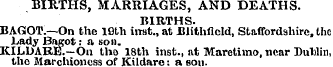 BIRTHS, MARRIAGES, AND DEATHS. BIRTHS. B...