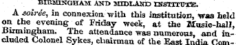 BIRMINGHAM AND MIDLAND niSTITUXE. A soir...