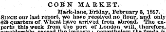 CORN MARKET. Mark-lane, Friday, February...