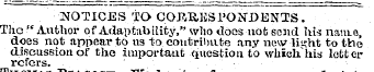 NOTICES TO COJiUKSPONDENTS. The." Author...