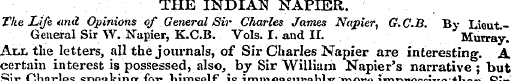 THE INDIAN NAPIER. The Life <ind Opinion...