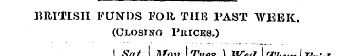 BRITISH FUNDS FOR THE l'AST WEEK. (Closi...