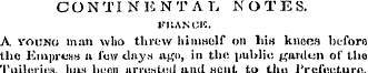CONTINENTAL NOTES. K11ANCK. A vounci man...