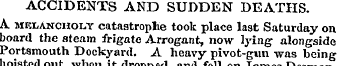 ACCIDENTS AND SUDDEN DEATHS. A melanchol...