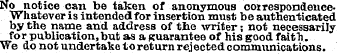 No notice can be taken of anonymous corr...