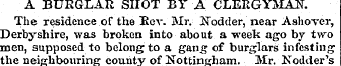 A BURGLAR SHOT BY A CLERGYMAN. The resid...