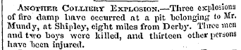 Another Colliery Explosion.—Three explos...
