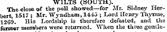 WILTS (SOUTH). The. close of the poll sh...