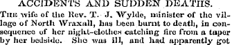 ACCII>ENTS AND SUDDEN DEATHS. Tins . wif...