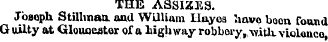 THE ASSIZES. Joseph Stilhnan. aud Willia...