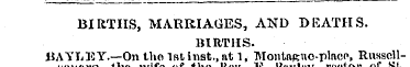 BIRTHS, MARRIAGES, AND DEATHS. BIRTHS. i...